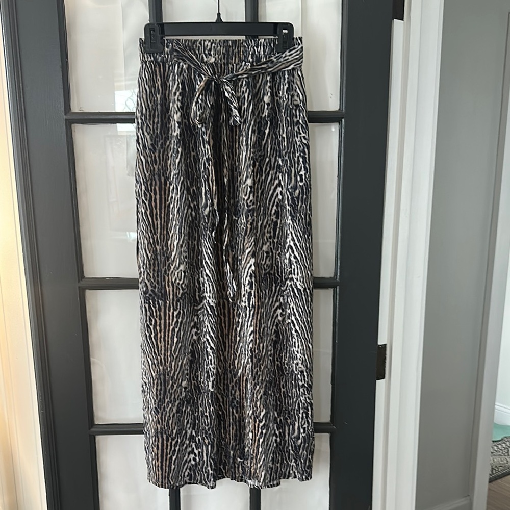 Victoria’s Secret animal print high slit skirt (small)